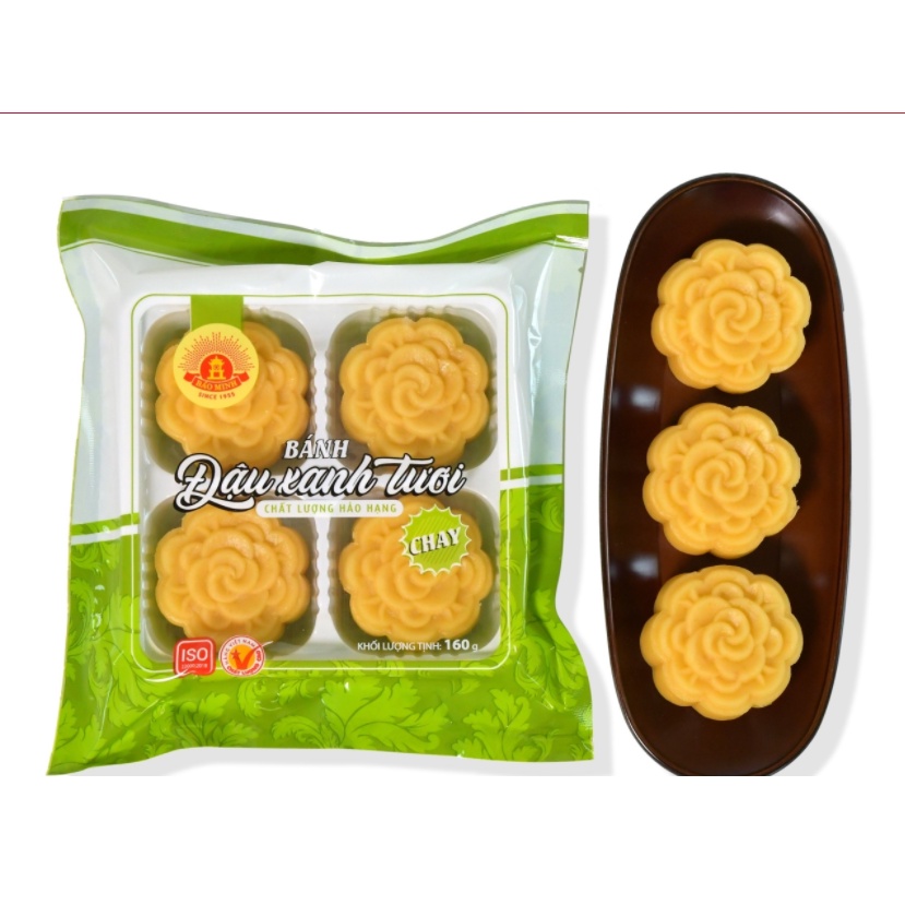 Bánh đậu xanh tươi Bảo Minh 160g - Loại Mới