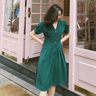 Đầm xếp ly 3 màu thanh lịch
