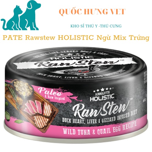 Pate Absolute Holistic RawStew Cho Chó Mèo -Pate RawStew Thịt Hầm Dinh Dưỡng Cho Thú Cưng- QUỐC HƯNG VET