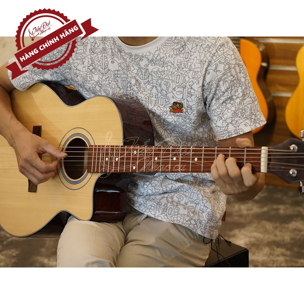 Đàn Guitar Acoustic Việt Nam GA-10EL Mặt Gỗ Thông Cao Cấp - Full Phụ Kiện GA - Bảo Hành 12 Tháng
