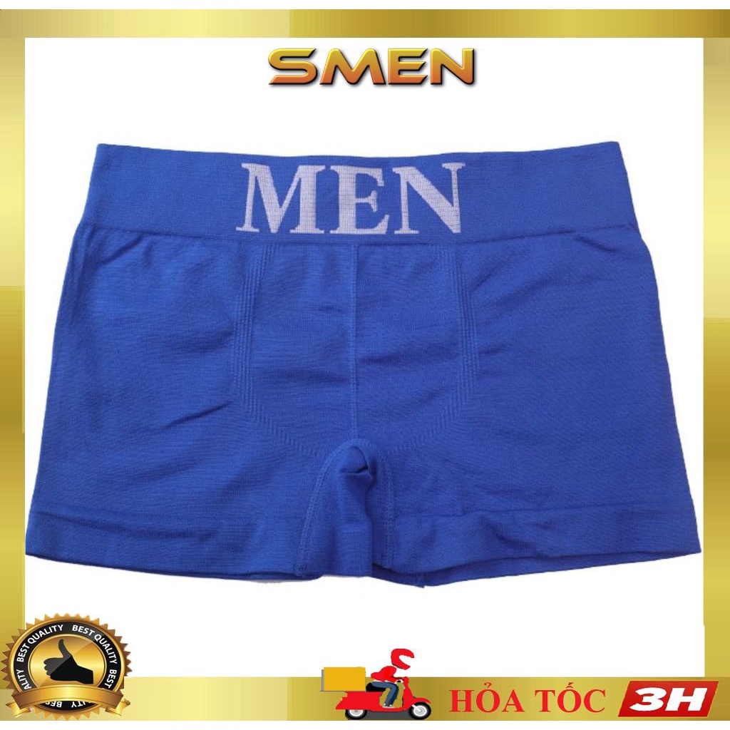 Quần sịp nam boxer dệt kim, quần lót nam boxer MEN cao cấp (Che tên) - SMEN