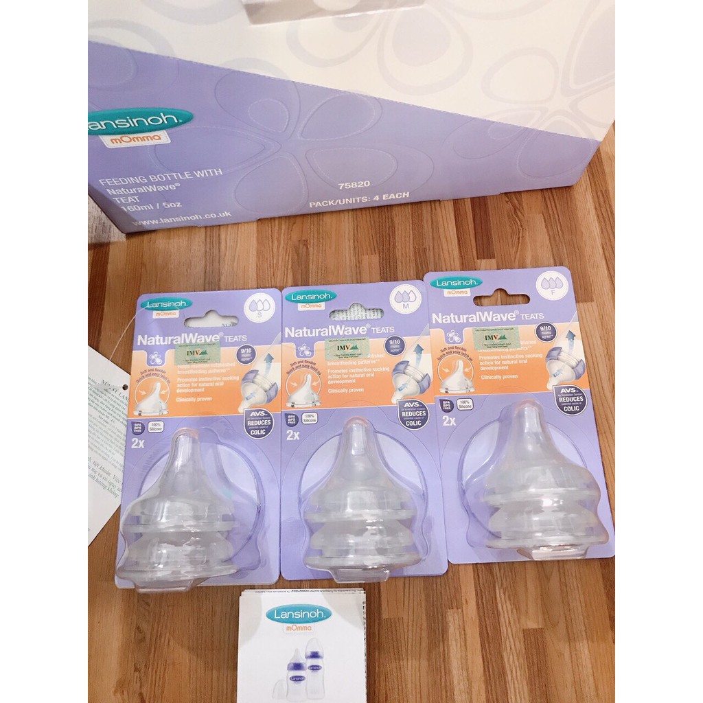 [CHÍNH HÃNG]Núm ty lanshinoh size S/M/F