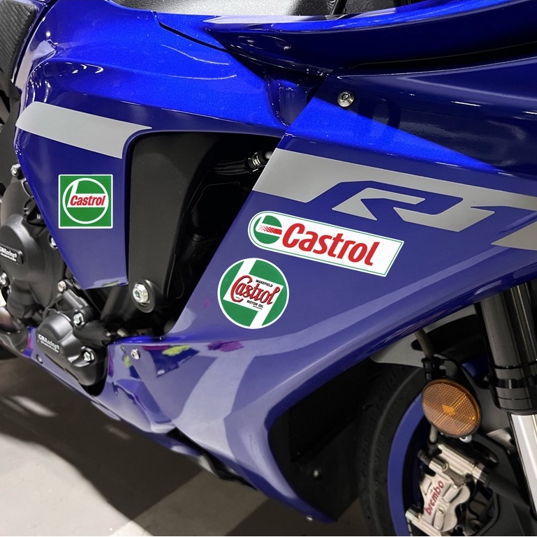 Castrol Xe máy Phản quang Nhà tài trợ Dán Đề can Trang trí Motocross Cá tính Cho Honda