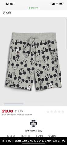 Set 3 quần đùi Baby Gap