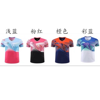 Li ning bộ đồ thể thao cầu lông ngắn tay thời trang 2022