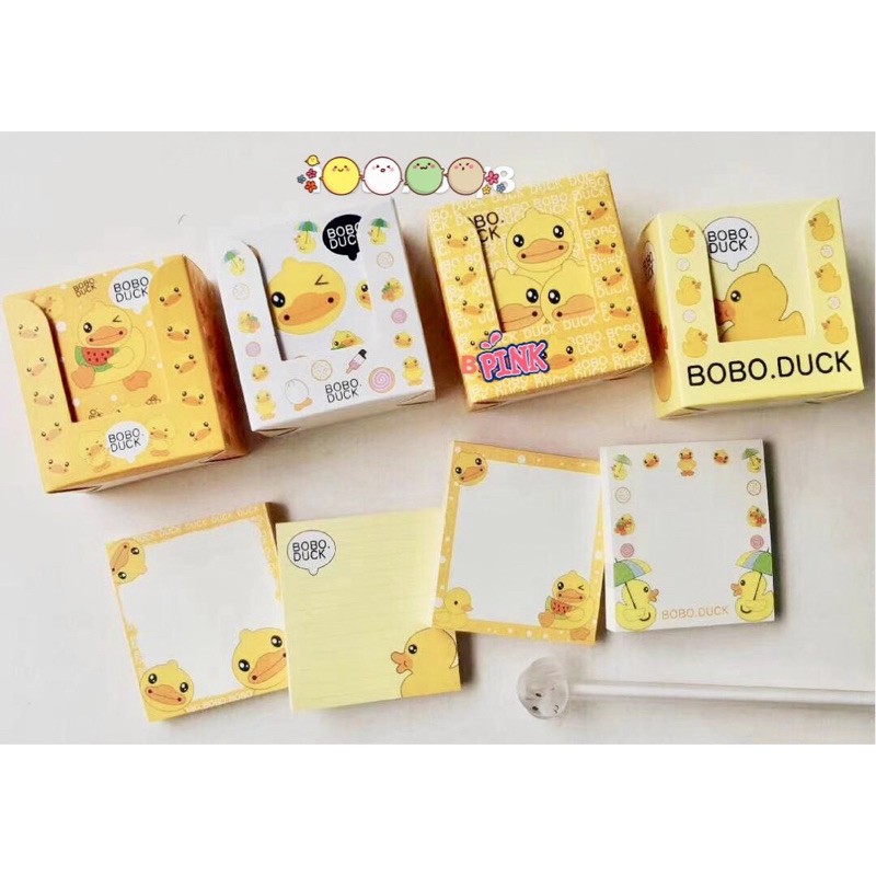 Giấy note 8 x 8 cm  mẫu vịt nomo hoặc pikachu