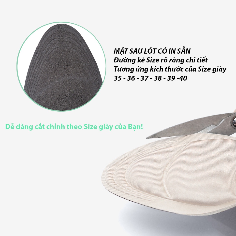 Lót Giày Nữ 7D MINSU M2301 Bảo Vệ Êm Chân, Chống Trầy Thốn Gót, Chống Rộng, Rớt Gót Cho Giày Cao Gót,  Búp Bê