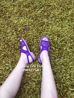 Giày móc len mẫu sandal quai hậu