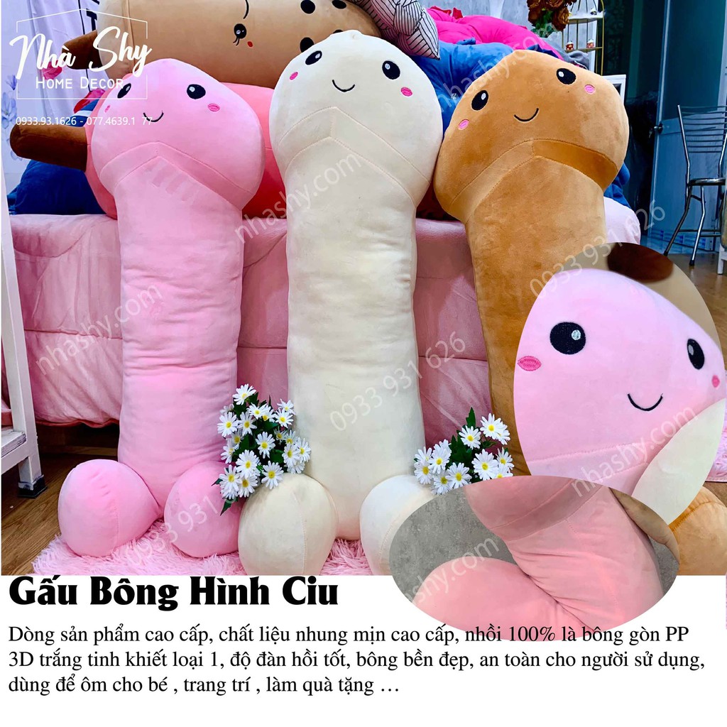 Gấu Bông Con Ciu Kích Thước Lớn Siêu Dễ Thương - Size 85cm - Nhà Shy