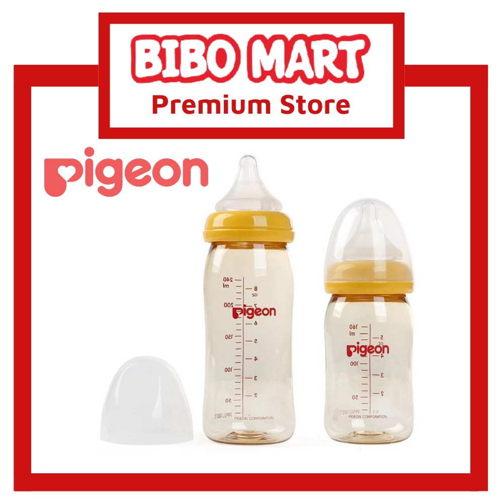 Bình Sữa Pigeon Cổ Rộng Cao Cấp 160ml/240ml 👨‍👩‍👧 FREE SHIP 👨‍👩‍👧 - HÀNG NHẬP KHẨU