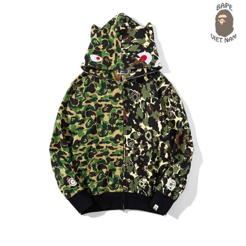 [ODER + FREESHIP] Jacket Bape Shark x UNKLE fullzip , Áo khoác Hoodie Bape Cá Ngáo Seasion 21 Siêu hot | BigBuy360 - bigbuy360.vn