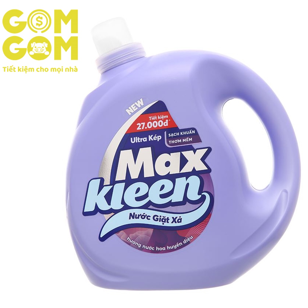 Nước giặt MAXKLEEN HƯƠNG NƯỚC HOA HUYỀN DIỆU CHAI 3.8KG