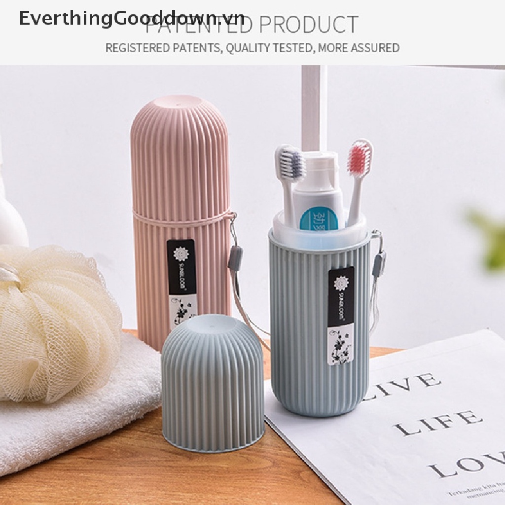 Everthinggooddown Hộp Đựng Bàn Chải Đánh Răng Du Lịch Tiện Lợi