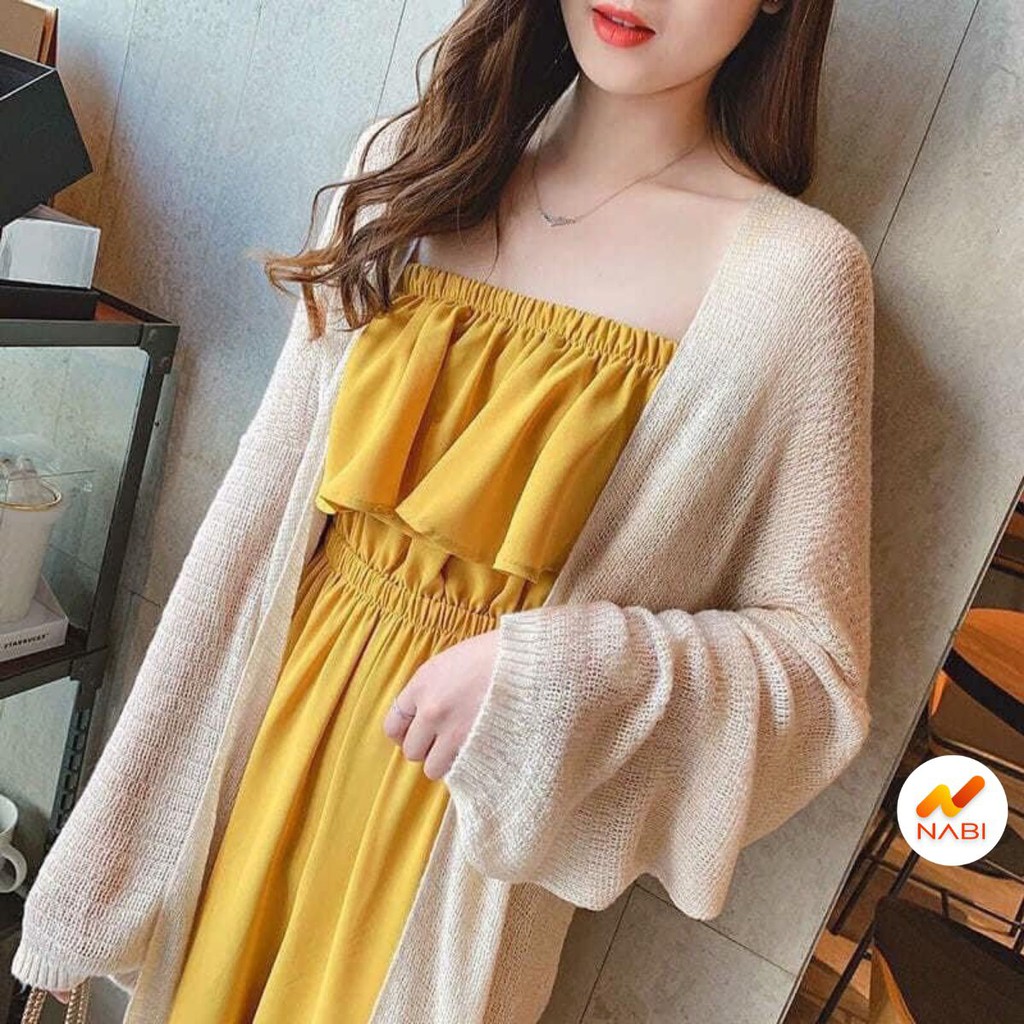 Áo Len KhoácFREESHIPÁo Cadigan Ngắn Cách Điệu Phong Cách Hàn Quốc Siêu Sang Chảnh AN40