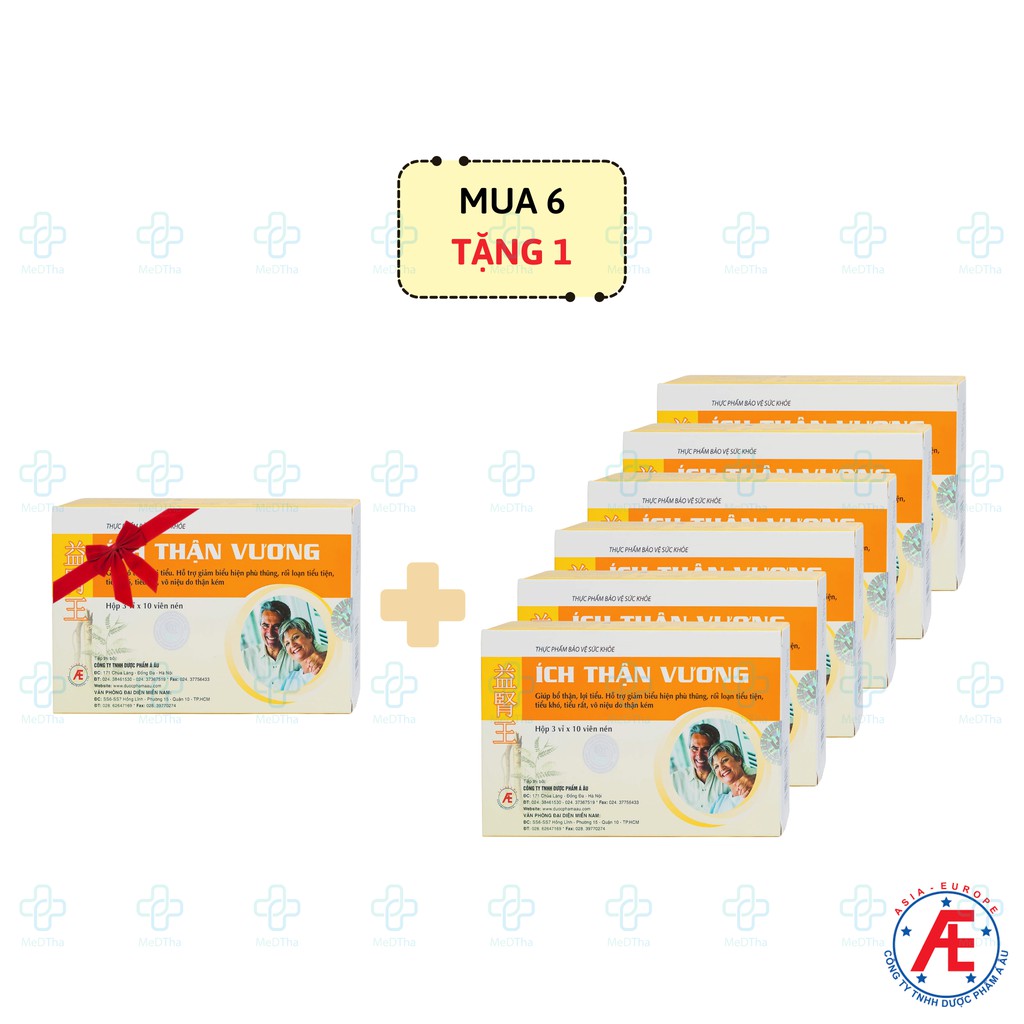 Ích Thận Vương - Hỗ trợ Cải thiện chức năng thận, Kiểm soát biến chứng Suy Thận, Bảo vệ Thận (Hộp 30 viên) [Chính Hãng]