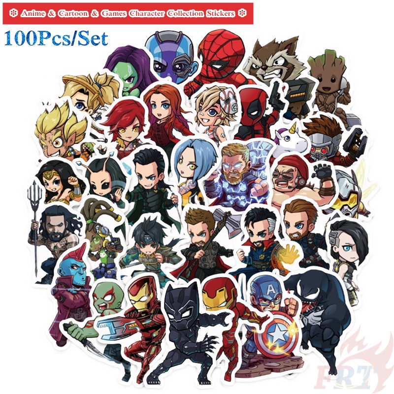❉ Anime &amp; Cartoon &amp; Games Character Collection Giấy và decal dán tường ❉ 100Pcs/Set DIY Mixed Laptop Doodle Stickers