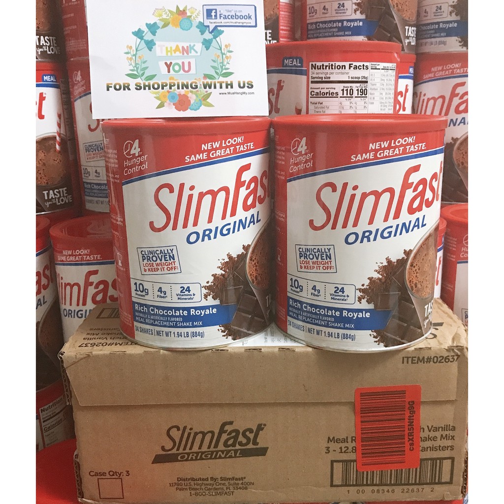 Sữa bột giảm cân Slimfast của Mỹ dành cho người muốn giảm cân hàng nội địa Mỹ | BigBuy360 - bigbuy360.vn