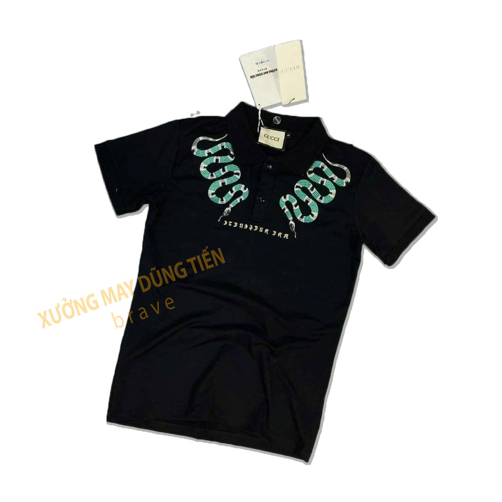 Áo Phông Nam - Áo Thun Nam Tay Ngăn GuCi răn  Đen Trắng Mẫu Mới Hè 2021 | BigBuy360 - bigbuy360.vn