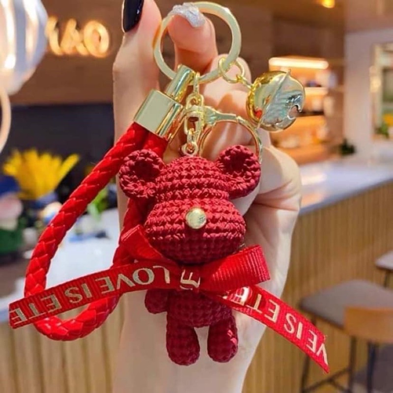 Móc khóa hình Gấu BearBrick Hàn Quốc cao cấp, phụ kiện túi xách hottrend Tiktok