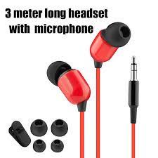 TAI NGHE JHY-13 chuyên dụng cho sound card dây dài 3 mét chân cắm 3.5mm nút tai nhỏ gọn