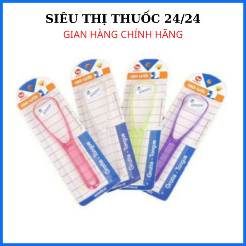 Dụng cụ cạo lưỡi ⚡ CAM KẾT GIÁ RẺ ⚡ Cạo lưỡi làm sạch mảng bám - thiết kế hiện đại dễ dàng sử dụng