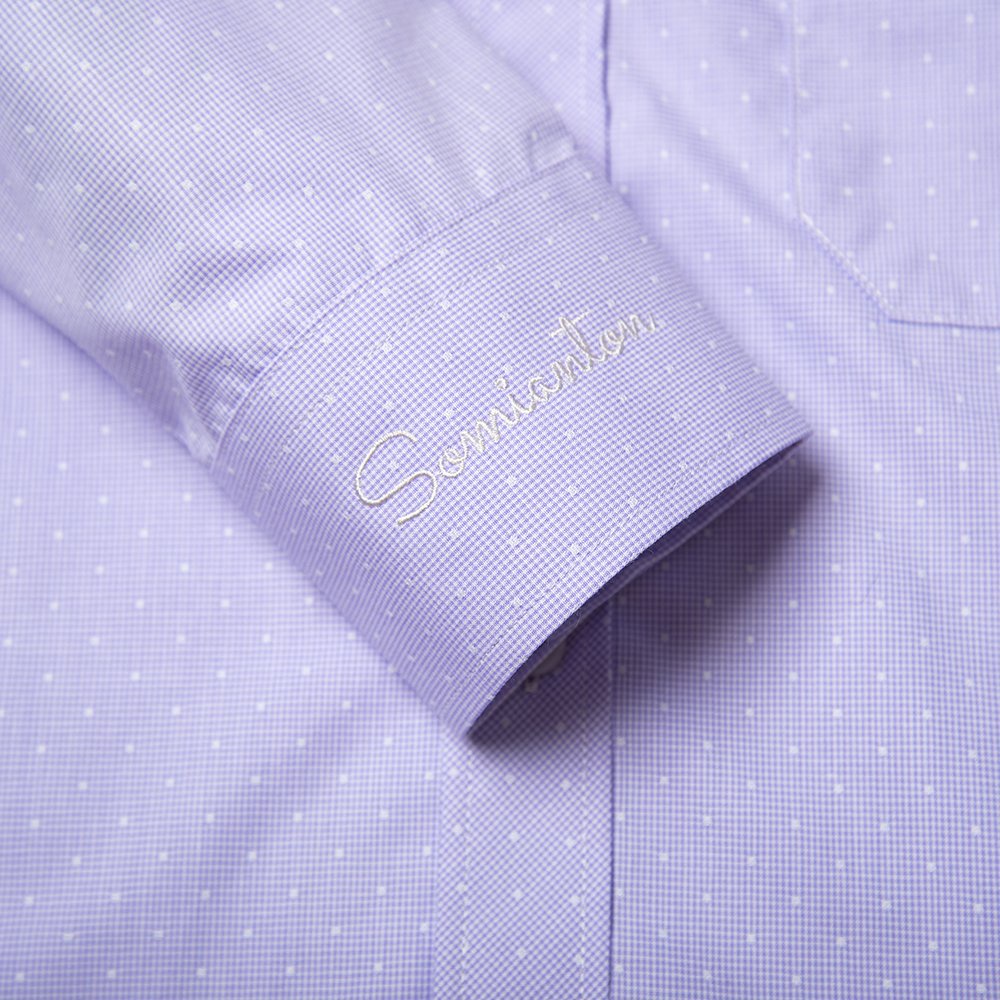 Áo Sơ Mi Nam Công Sở Trung Niên Thương Hiệu Anton Dài Tay Vải Cotton Tím Chấm Bi – AC156 | BigBuy360 - bigbuy360.vn