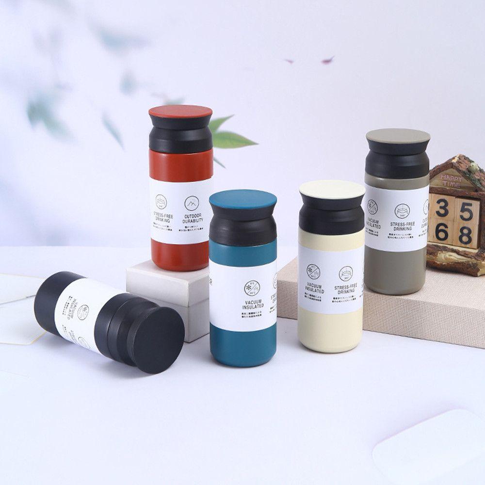 Bình Đựng Nước 480ml Bằng Thép Không Gỉ Thiết Kế Nhỏ Gọn Tiện Dụng