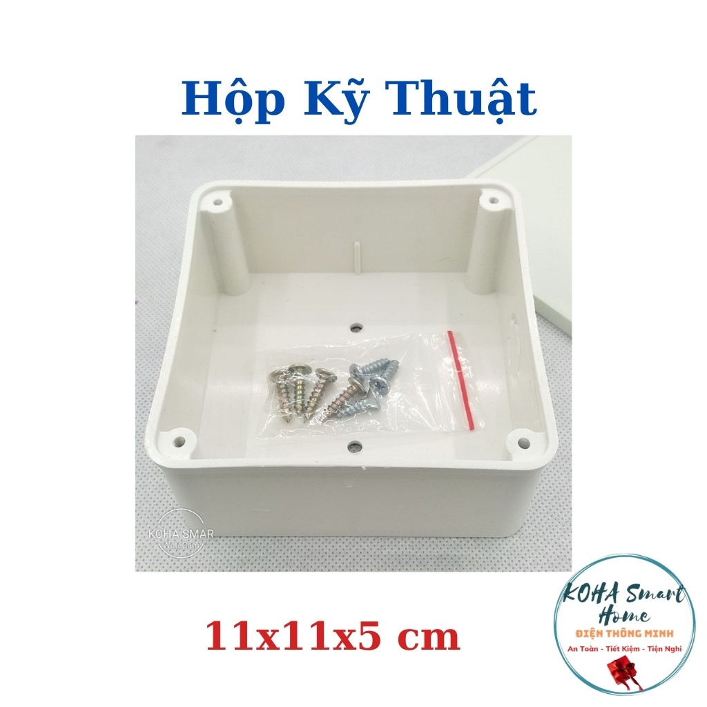 Hộp kỹ thuật chuyên dụng lắp thiết bị điện - dây nguồn camera 11x11x5 cm