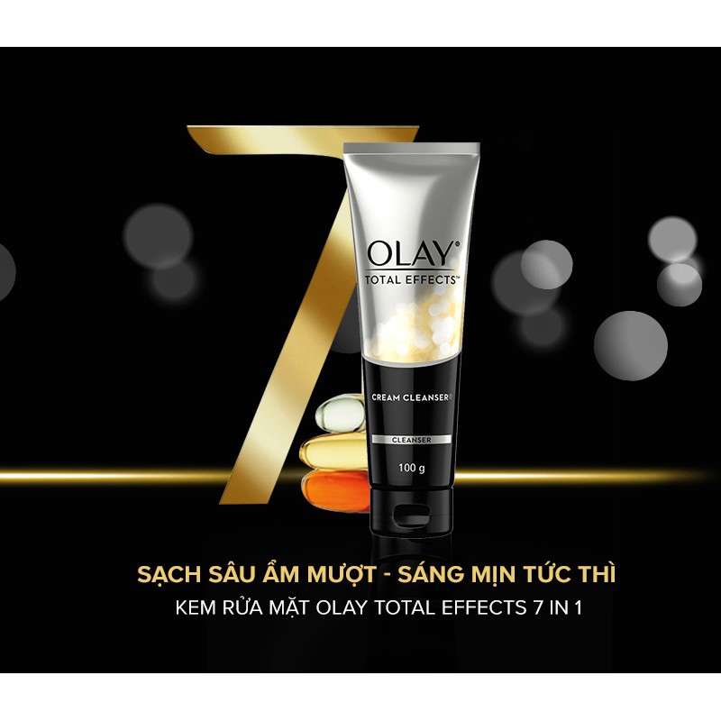 (chính hãng) Olay Total Effects Sữa rửa mặt tạo bọt 100G