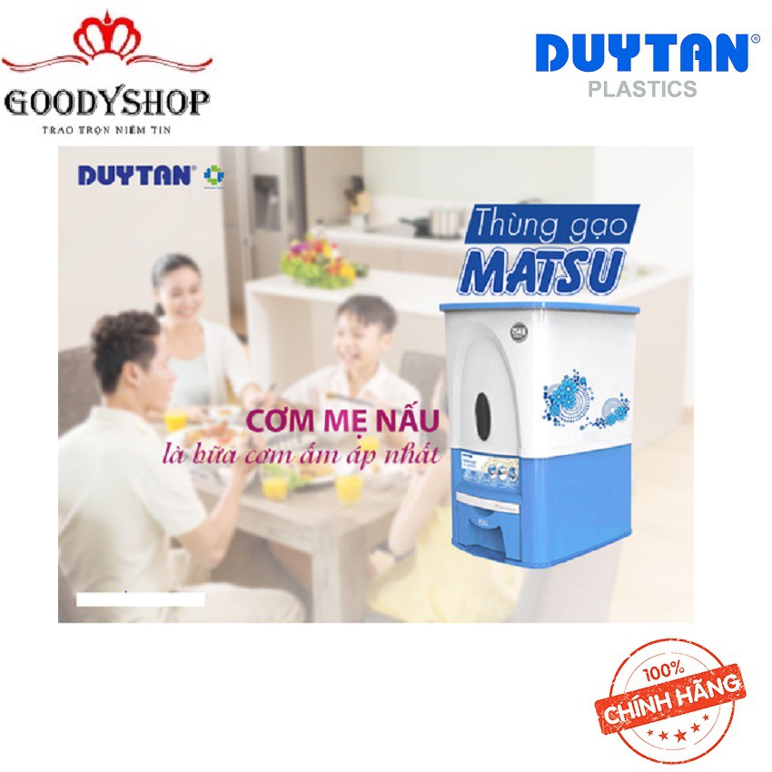 (Tiện Dụng) Thùng gạo thông minh Matsu Duy Tân  25kg bảo quản hương vị thơm ngon của gạo GOODYSHOP