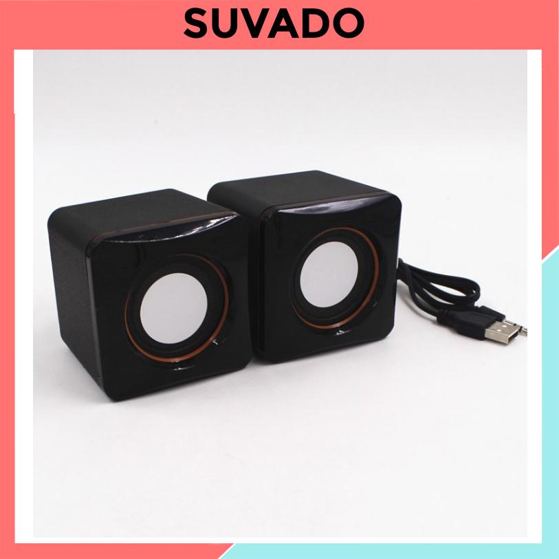 Loa Máy Tính tính laptop Mini 2.0 speaker để bàn Cho Laptop Điện Thoại Nghe Nhạc Học online Siêu Bền Xúc Xắc SUVADO