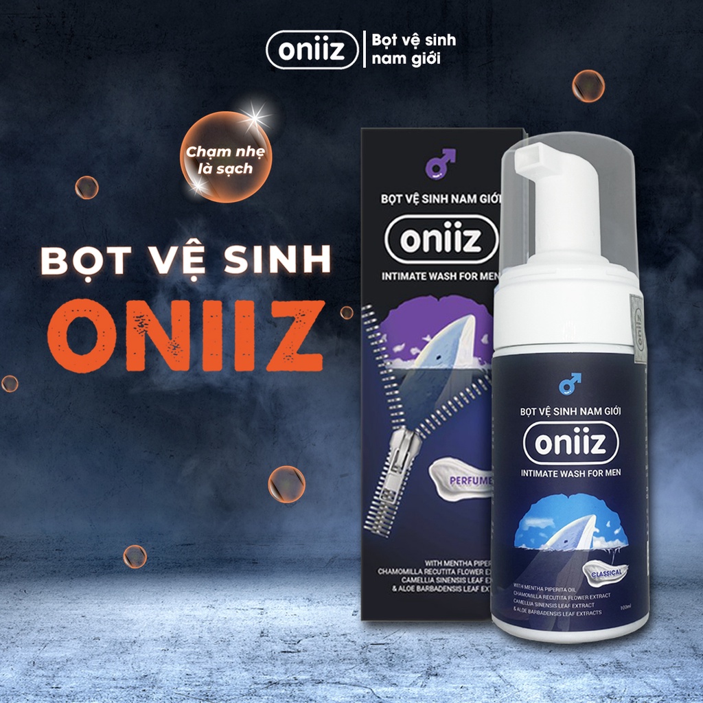 Bọt vệ sinh nam giới Oniiz Dung dịch vệ sinh nam tạo bọt 100ml