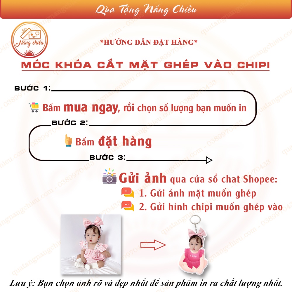Phụ kiện đeo balo, treo xe, Móc khóa cắt ghép chibi theo yêu cầu, chất liệu mika sáng bóng, quà tặng ý nghĩa