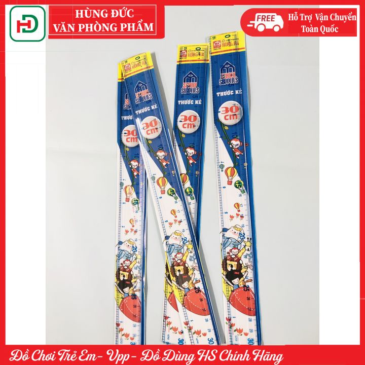 Thước kẻ trắng học sinh 16cm, 20cm và 30cm Hồng Hà 3367,3385 và 3390