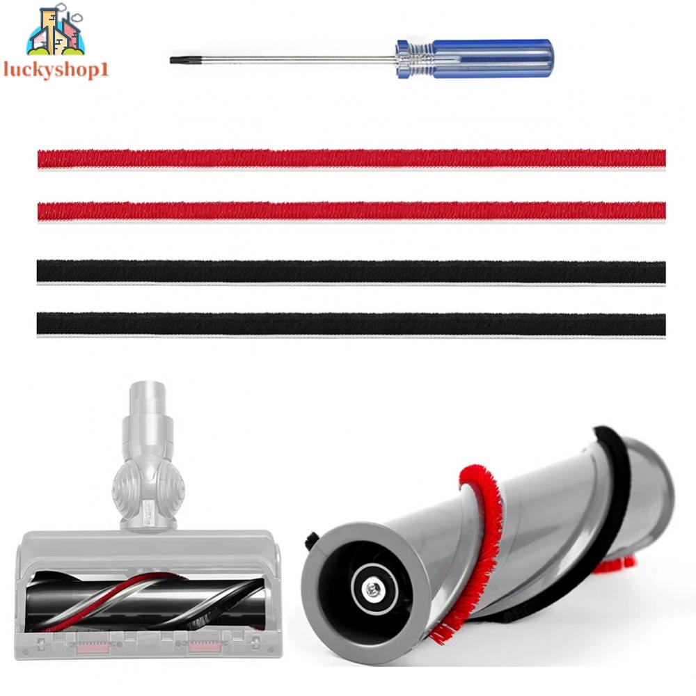 Trực tiếp ổ đĩa Brush Rod Tuple cho Dyson V6 V7 V8 V10 Máy hút bụi 4 dải 2 bộ+tuốc nơ vít một