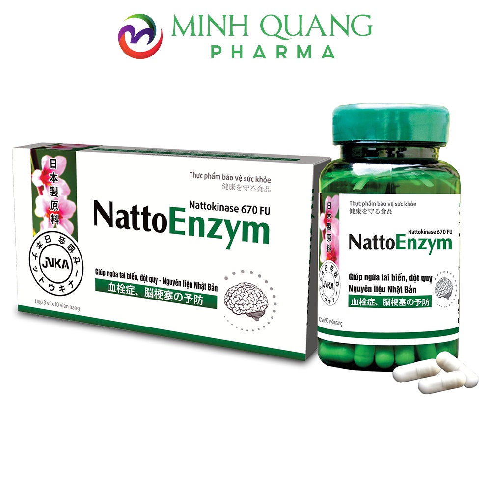 Viên uống NATTOENZYM DHG 1000 FU hỗ trợ làm tan cục máu đông, phòng ngừa tai biến mạch máu não