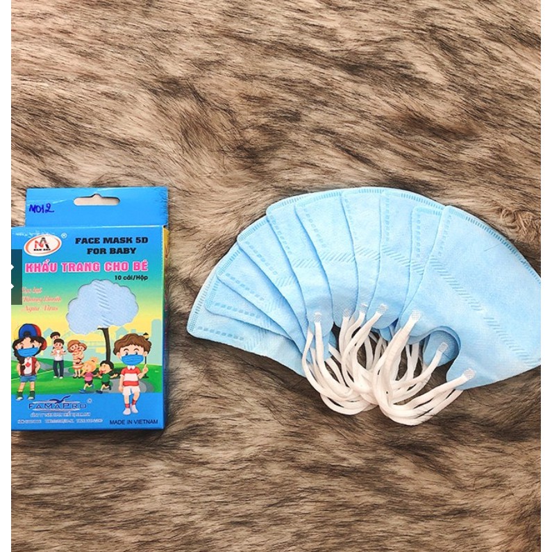1 hộp Khẩu trang 5D mask kháng khuẩn cho bé <10 chiếc> | BigBuy360 - bigbuy360.vn