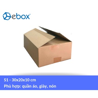 50 Thùng giấy carton size 30x20x10 cm (S1) - đựng giày dép, áo thun, áo khoác,...