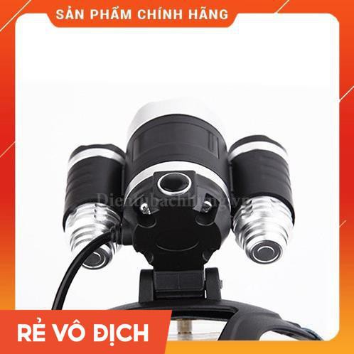 [FREE_SHIP CHÍNH HÃNG BH TRỌN ĐỜI] Đèn pin đội đầu 3 bóng SIÊU SÁNG chiếu sáng cực xa