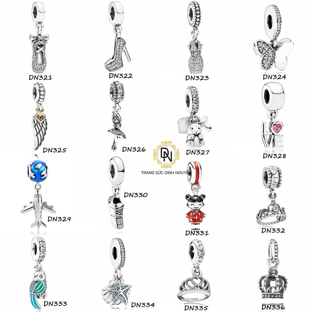 Charm bạc 925 ALE để mix vòng charm PAN theo sở thích, chât liệu chuẩn bạc 925 - Tổng hợp các mẫu charm bạc 019