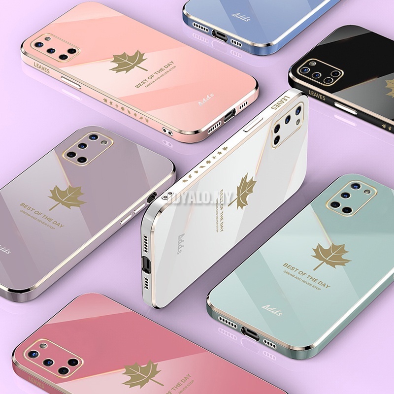 Ốp Điện Thoại Silicon Mềm Họa Tiết Lá Phong Sang Trọng Dành Cho Samsung Note 10 20 Plus S20 S21 S22 Plus Ultra