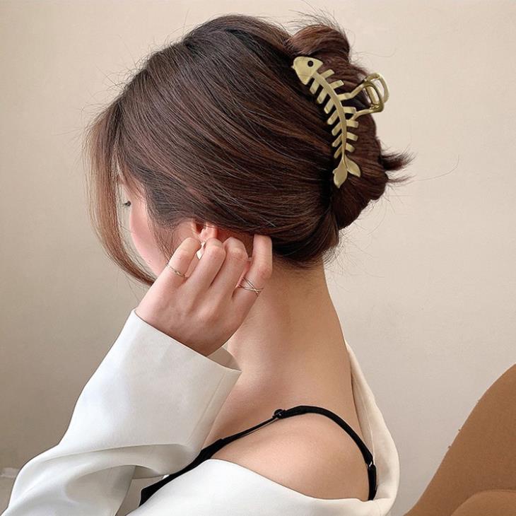 Kẹp Tóc Càng Cua MILASO Kẹp Tóc Hàn Quốc Hình Xương Cá Thời Trang Xinh Xắn Dành Cho Nữ FA-001279