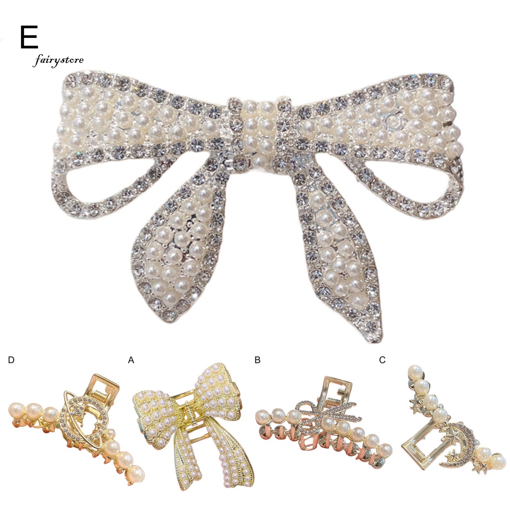 Fairystore| Kẹp Tóc Càng Cua Đính Đá Lấp Lánh