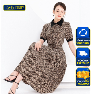 Áo sơ mi nữ hè lamia design set010 họa tiết