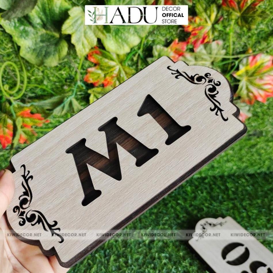 Bảng Số Phòng, Bảng Số Nhà bằng Gỗ Decor Vintage, Phòng Khách sạn, Homestay - HaduDecor