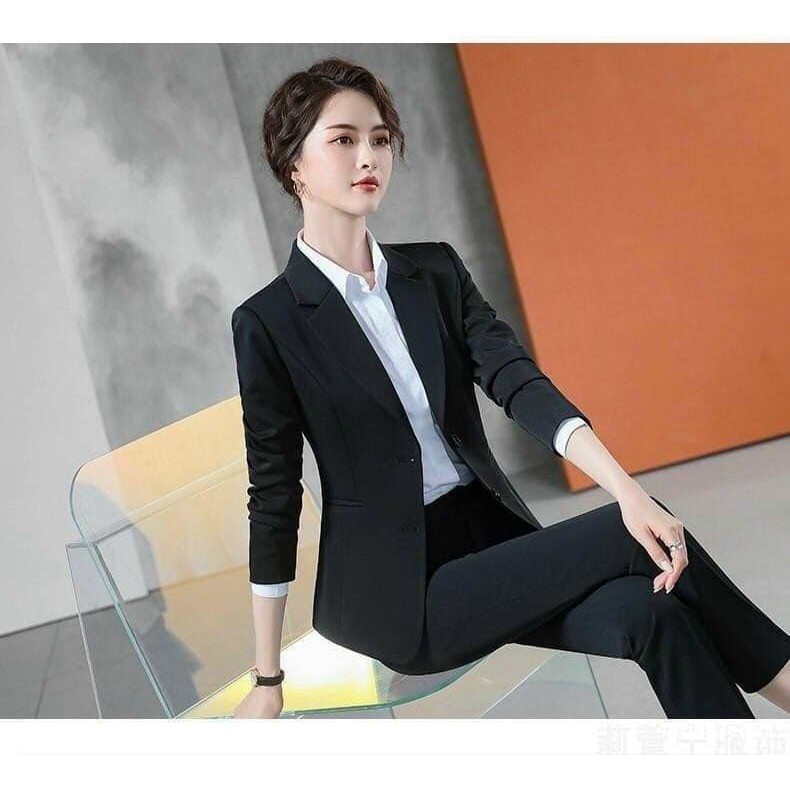 Set Bộ 2 Món Áo Vest + Quần Dài Phối Nút