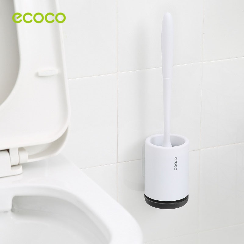 [Hàng cao cấp] Chổi cọ vệ sinh, chà toilet đa năng treo tường hoặc để sàn Ecooco - E1803 không cần khoan đục tường