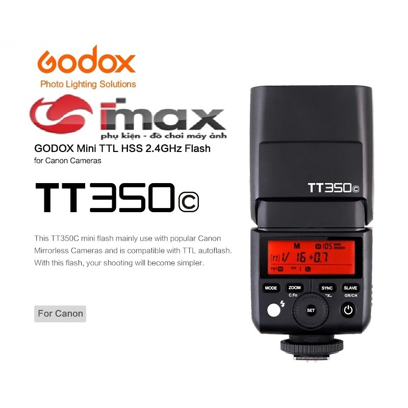 Đèn Flash Godox TT350C for Canon