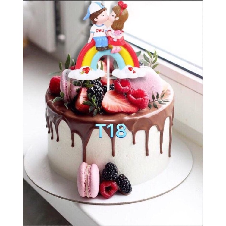 Trang trí bánh 1 sét 10 thẻ giấy phụ kiện bánh sinh nhật