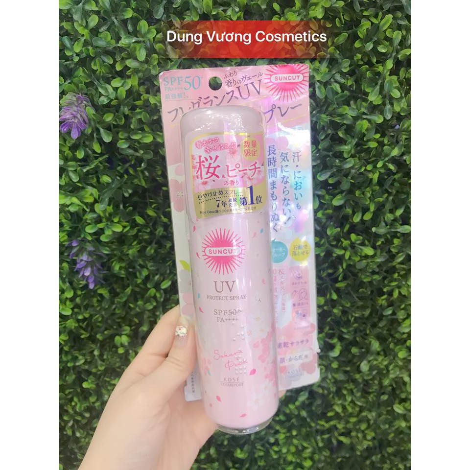 Kem Chống Nắng Kose Hoa Anh Đào Suncut UV Perfect Gel Sakura & Peach SPF50+ PA